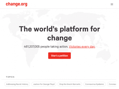 Change.org · The world’s platform for change