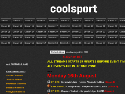 CoolSport Live Streaming | COOLSPORT.TV 