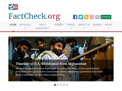 FactCheck.org - A Project of The Annenberg Public Policy Center