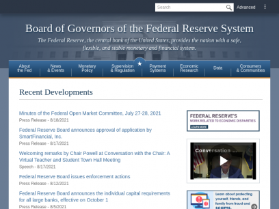 Federal Reserve Board - Home
