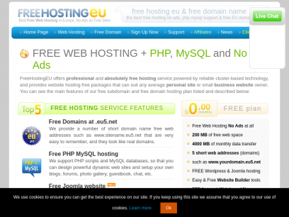 personal website free domain hosting