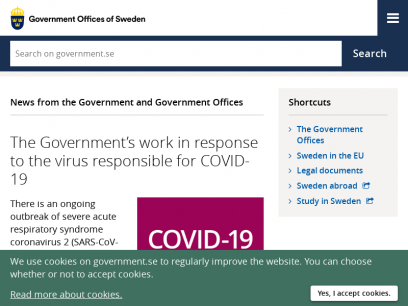 Startpage - Government.se
