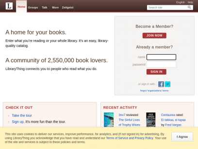 LibraryThing | Catalog your books online