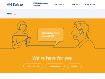 Lifeline Australia - 13 11 14 - Crisis Support. Suicide Prevention.