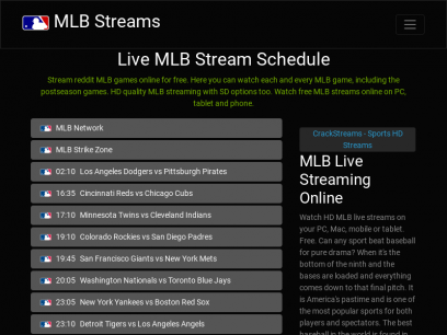 Live MLB Streaming | MLB Online | MLBStream