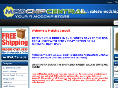 Modchip Central Ltd - Your #1 Modchip Store!  Wii Modchips DS Modchips Acekard 2i Supercard DS2 DSTwo DS Two M3i iEvolution PS Jailbreak PS Jailbreak R4 USA Canada North America Acekard2i DSTTi R4i R4iSDHC Xbox 360 X360USB Pro CK3Pro Probe3 USB