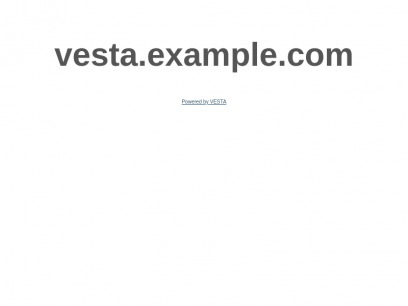 vesta.example.com &mdash; Coming Soon