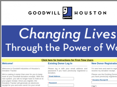 
	
    Goodwill Industries of Houston - Donation Tracker

