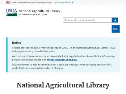 Sites like nal.usda.gov &
        Alternatives