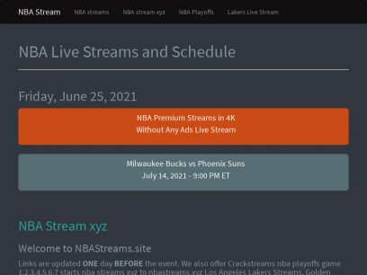 Official NBA Streams xyz - Watch Exclusive highest quality NBAStreams