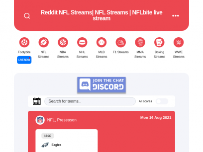 Original NFL streams | Reddit NFL streams | NFLbite.com