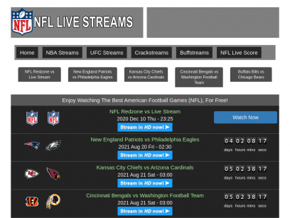 NFL Live Streams - Watch Free NFL Streams Online