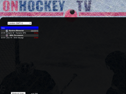 OnHockey.TV | Live hockey streams (NHL, KHL, SHL, NLA, DEL, Extraliga, World Championship, Olympic Games)