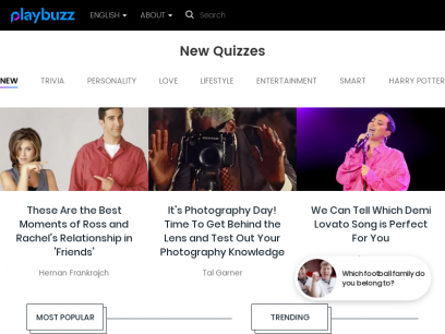 New Quizzes - Playbuzz