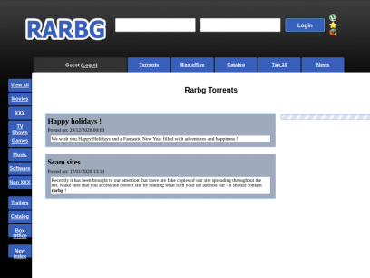 RARBG Rarbg Index page
