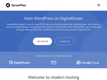 
    PHP and WordPress Hosting on DigitalOcean - ServerPilot
