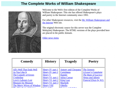 The Complete Works of William Shakespeare
 