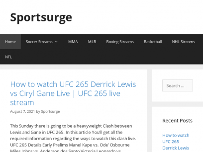 Sportsurge | Sportsurge is a website where you can get updates and guides about soccer streams,NCAA Streams,NFL streams,Reddit NBA streams,NCAA Basketball Streams,F1,MMA and MLB live Streams broadcasters