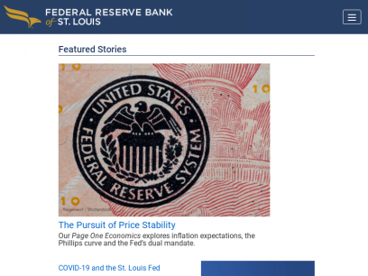 Federal Reserve Bank of St. Louis | Economic Data, Monetary Rates, Economic Education