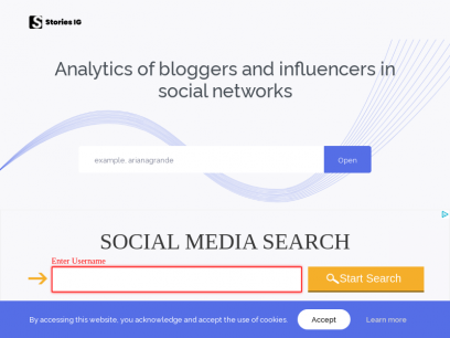Free Analytics of Bloggers and Influencers in Social Networks by Stories IG