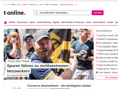 News &amp; E-Mail bei t-online.de | Politik, Sport, Unterhaltung &amp; Ratgeber
