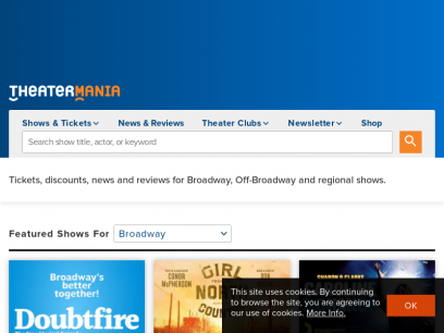 Broadway, regional and discount theater tickets | News, reviews, and more | TheaterMania