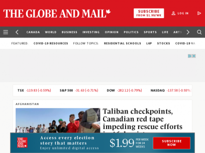 The Globe and Mail: Canadian, World, Politics and Business News &amp; Analysis