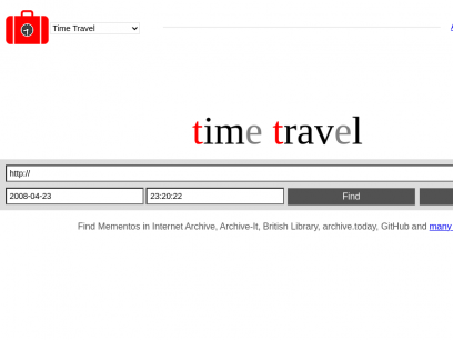 Sites like timetravel.mementoweb.org &
        Alternatives
