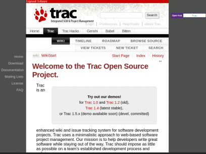 Sites like trac.edgewall.org &
        Alternatives