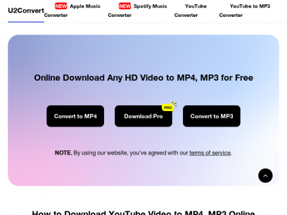  FREE YouTube Video Downloader - Download YouTube HD Videos Online | U2Convert 