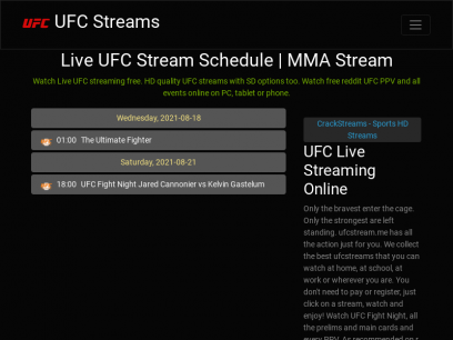 Live UFC Streaming | UFC Online | UFCStream