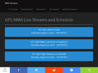 UFC Streams - Exclusive for Free MMA Streams
