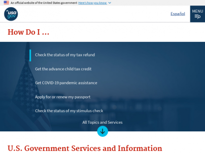 Official Guide to Government Information and Services   &#124; USAGov