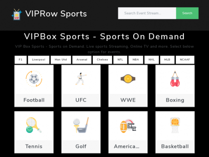 VIP Box Sports - Sports On Demand Online For Free | VIP Sports