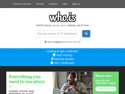 WHOIS Search, Domain Name, Website, and IP Tools - Who.is