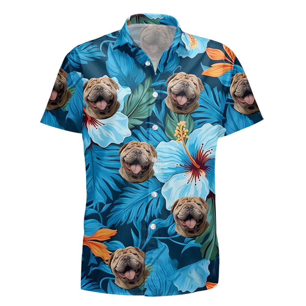 Chinese Shar-Pei Dog Hawaiian Shirts for Men Women