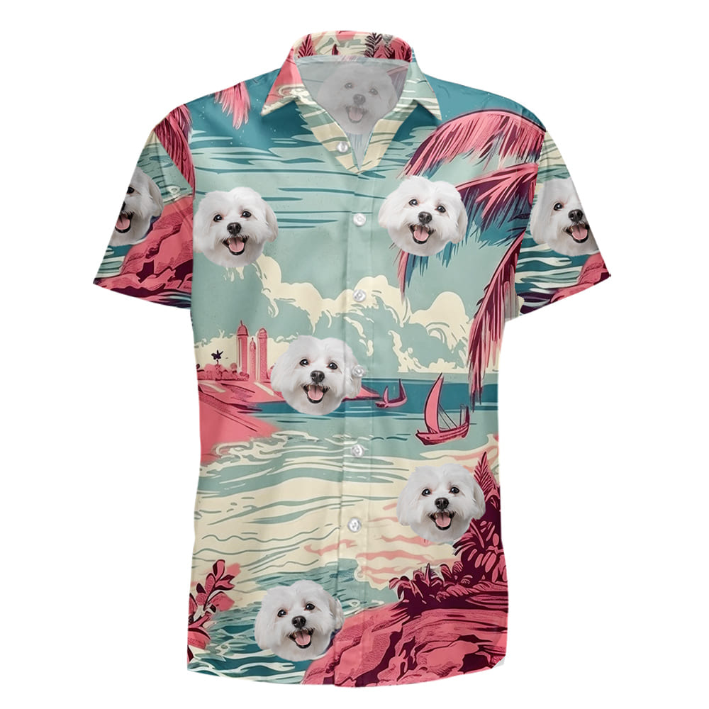 Maltese Dog Hawaiian Shirts for Men Women