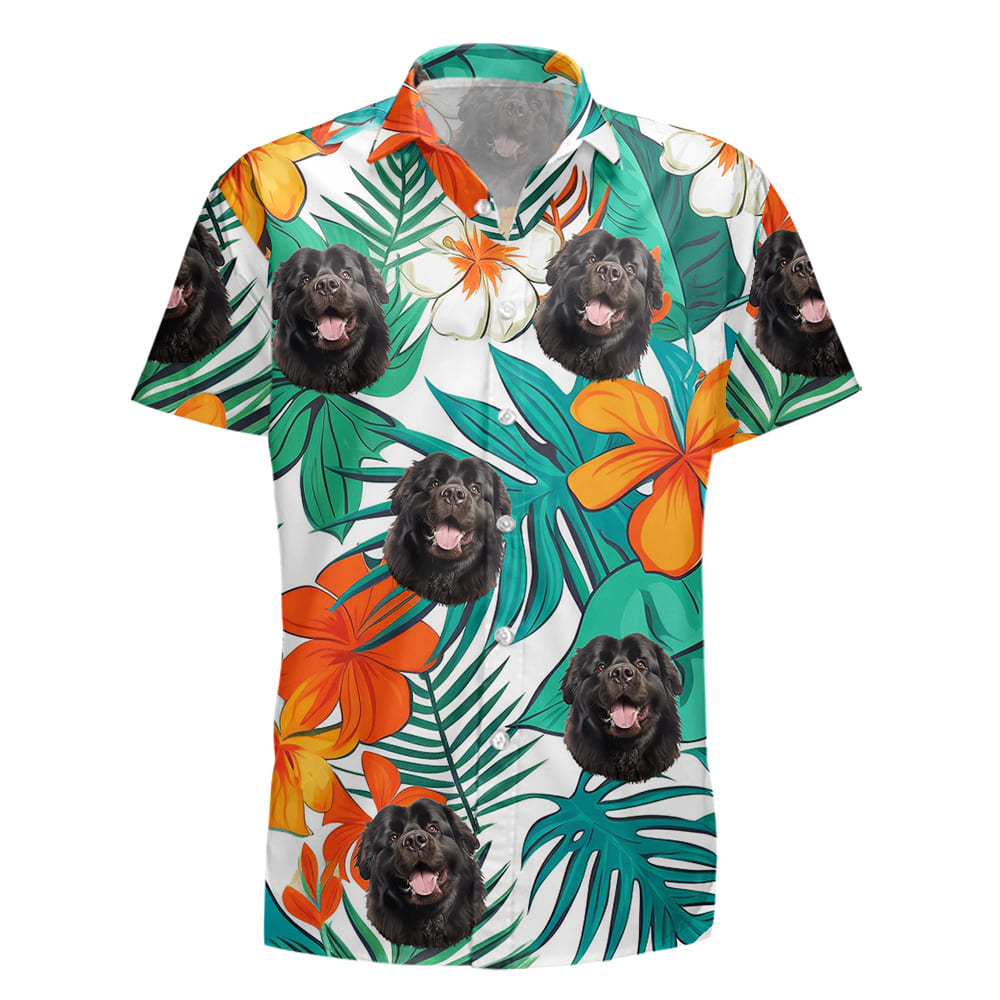 Newfoundland Dog Hawaiian Shirts for Men Women