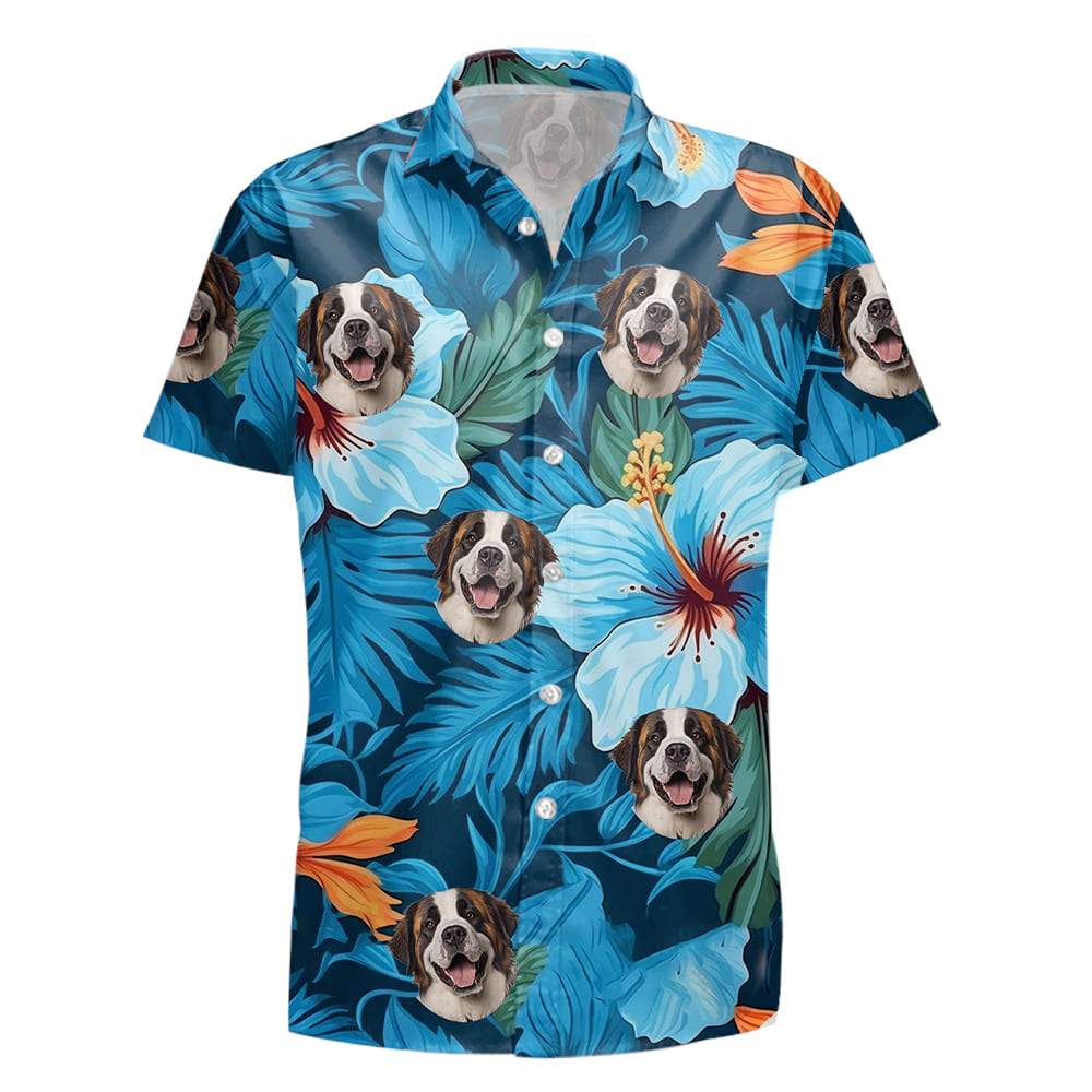 Saint Bernard Dog Hawaiian Shirts for Men Women