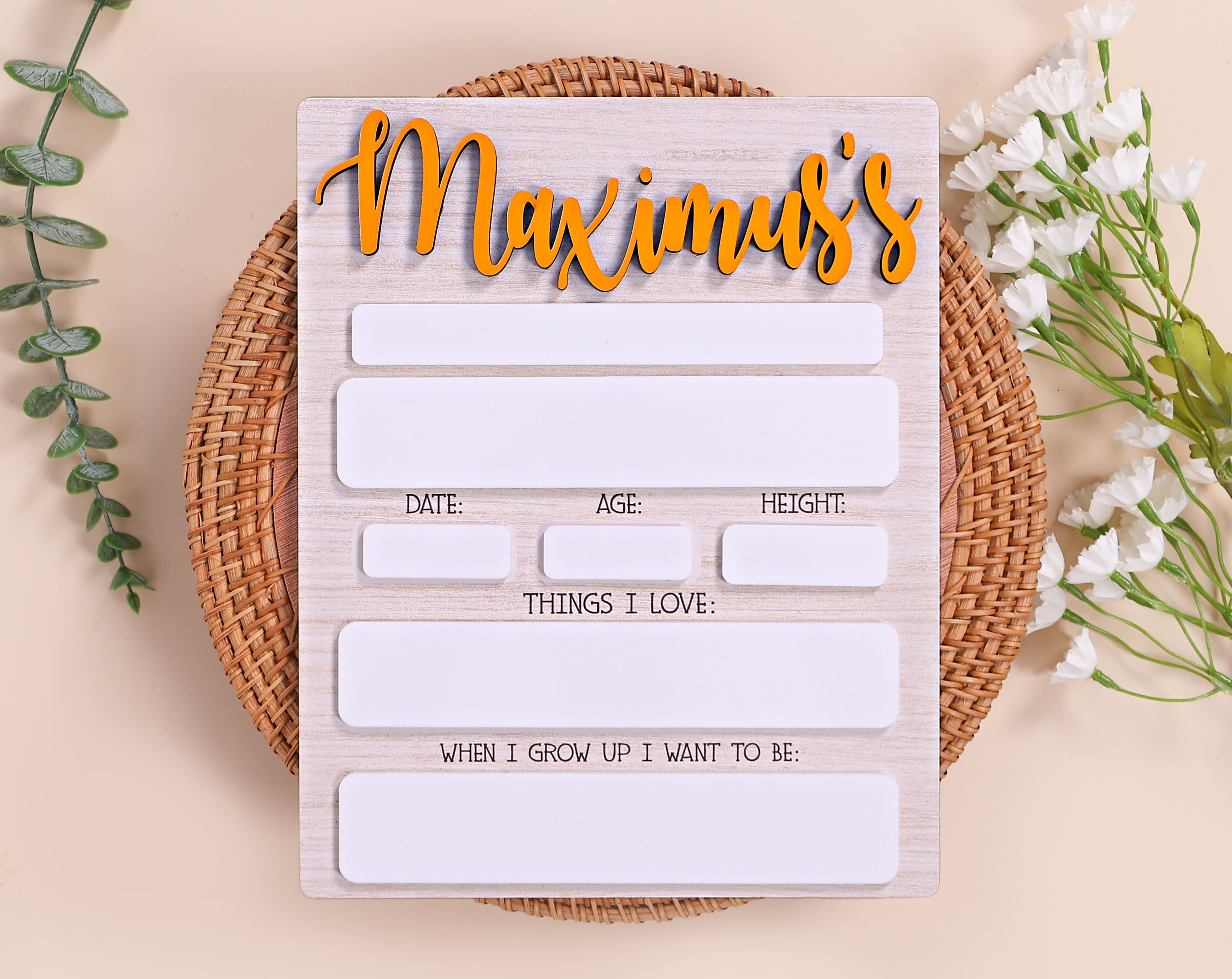 Personalized Back to School Sign, First Day of School Sign, Custom School Board, Back to School Photo Prop, Reusable Dry Erase Sign, PresK