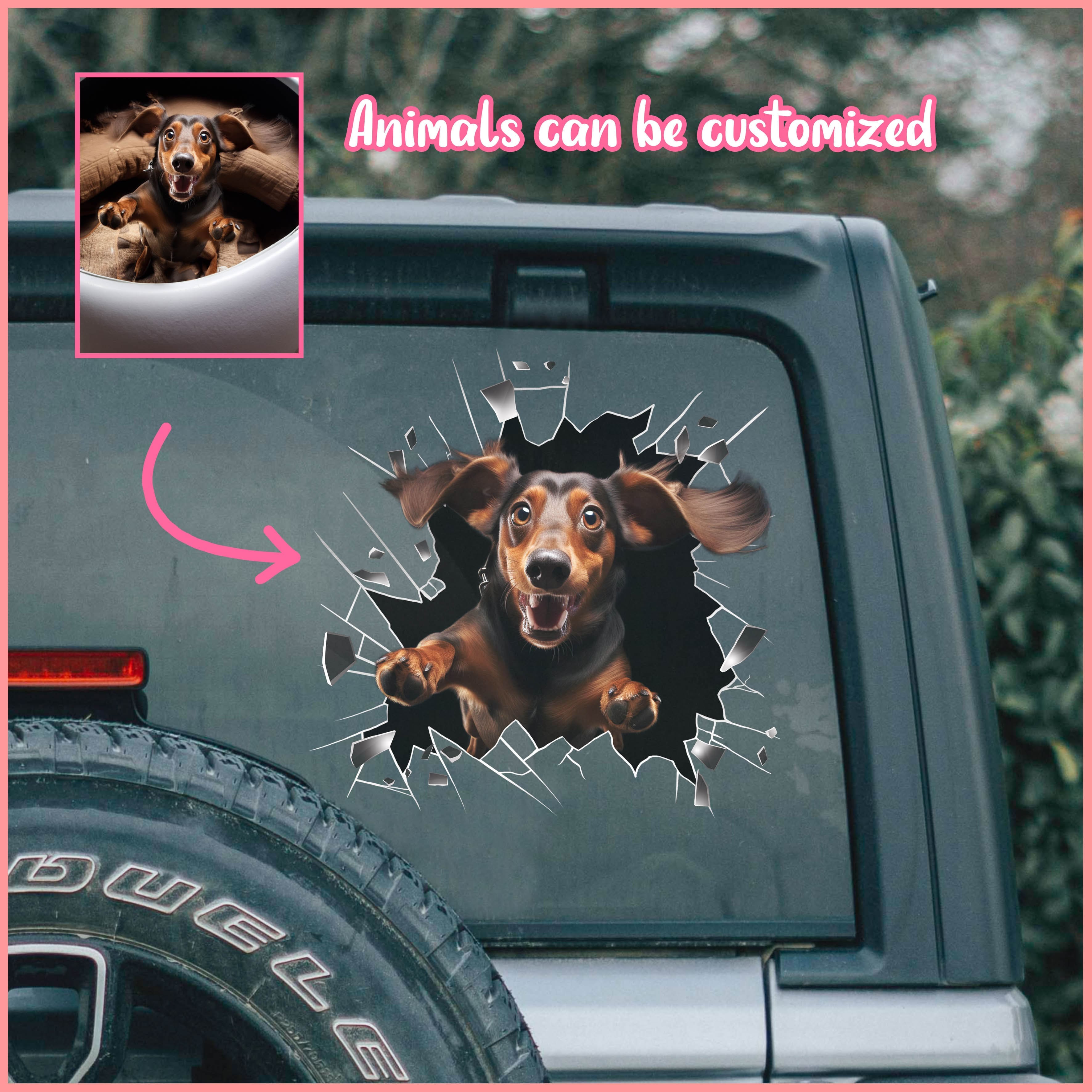 Dachshund car decal, Animals can be customized