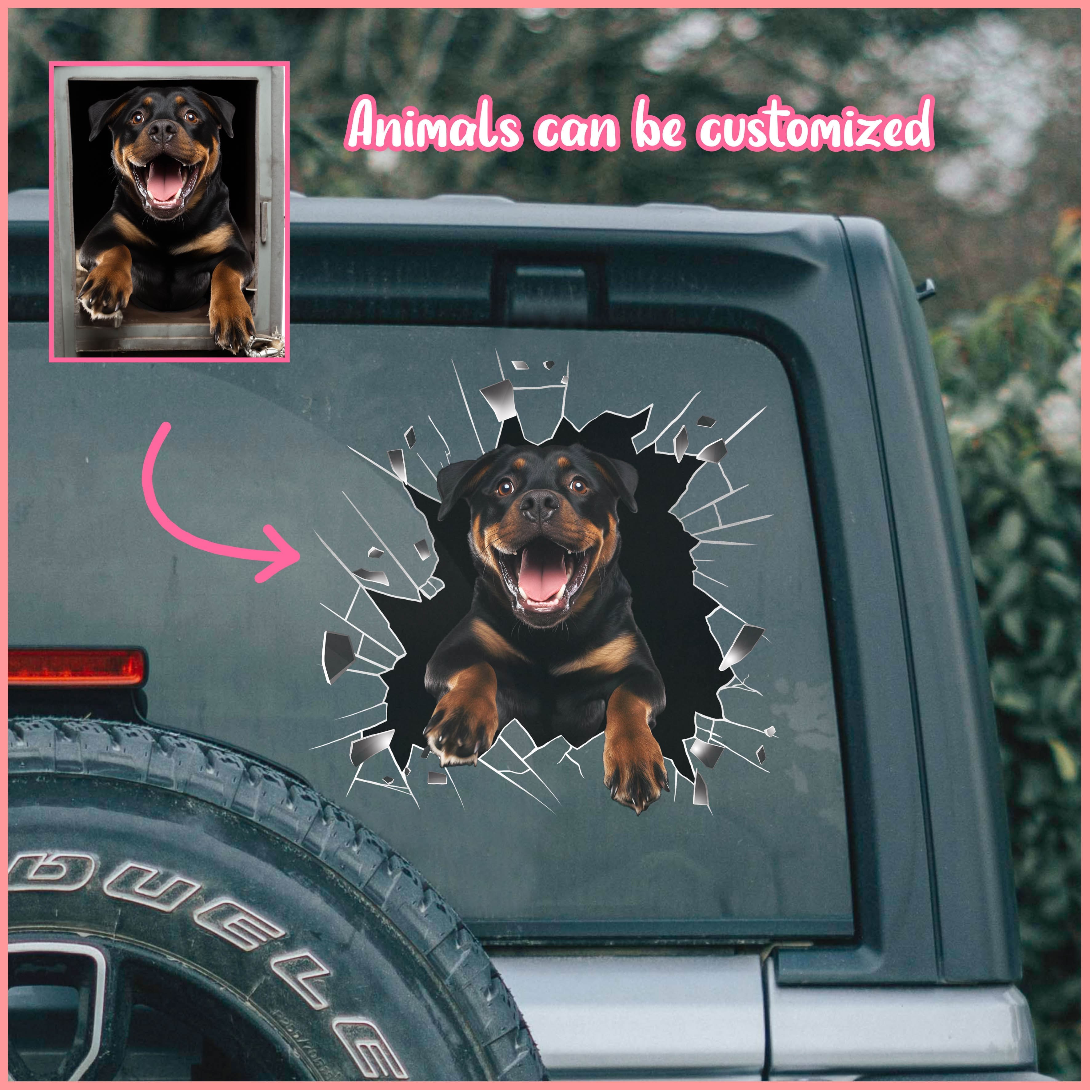 Rottweiler car decal, Animals can be customized
