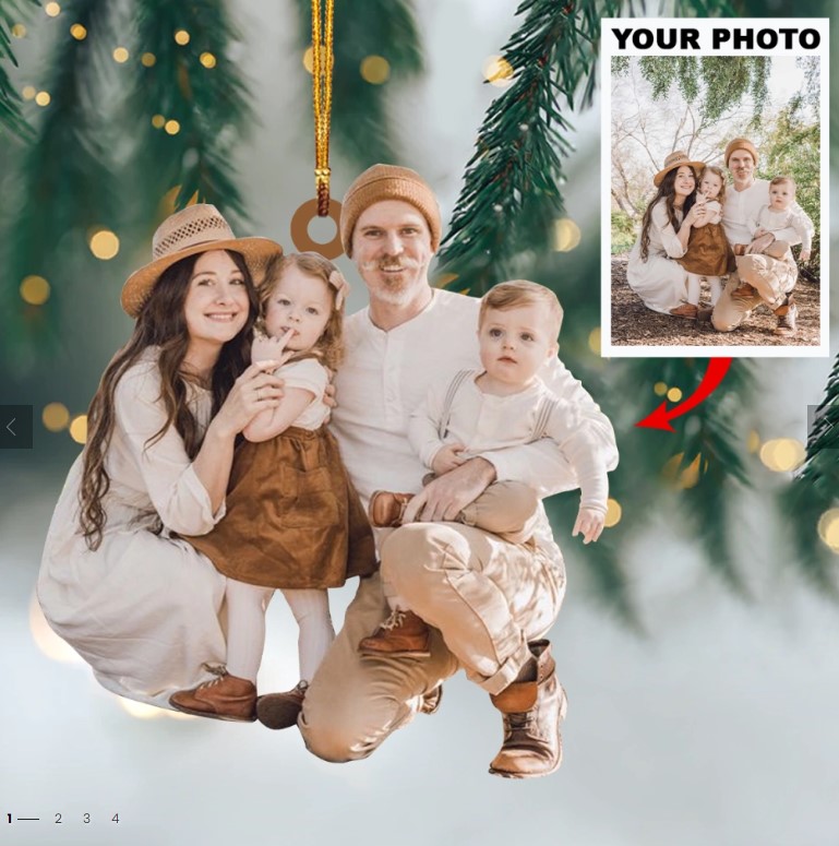 Personalized Photo Mica Ornament – Gift For Family – Our Family