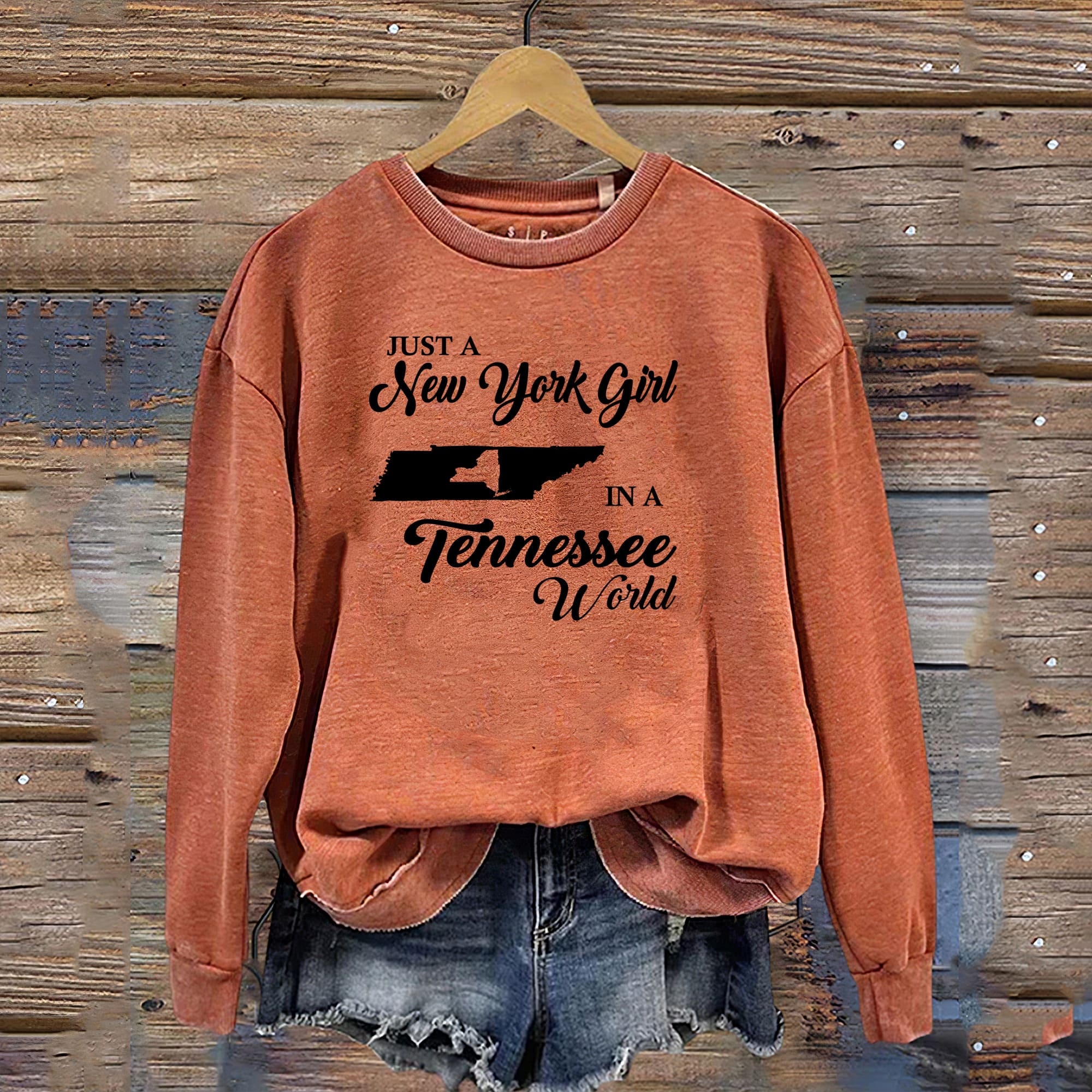 JUST A NEW YORK GIRL IN A TENNESSEE WORLD SHIRT