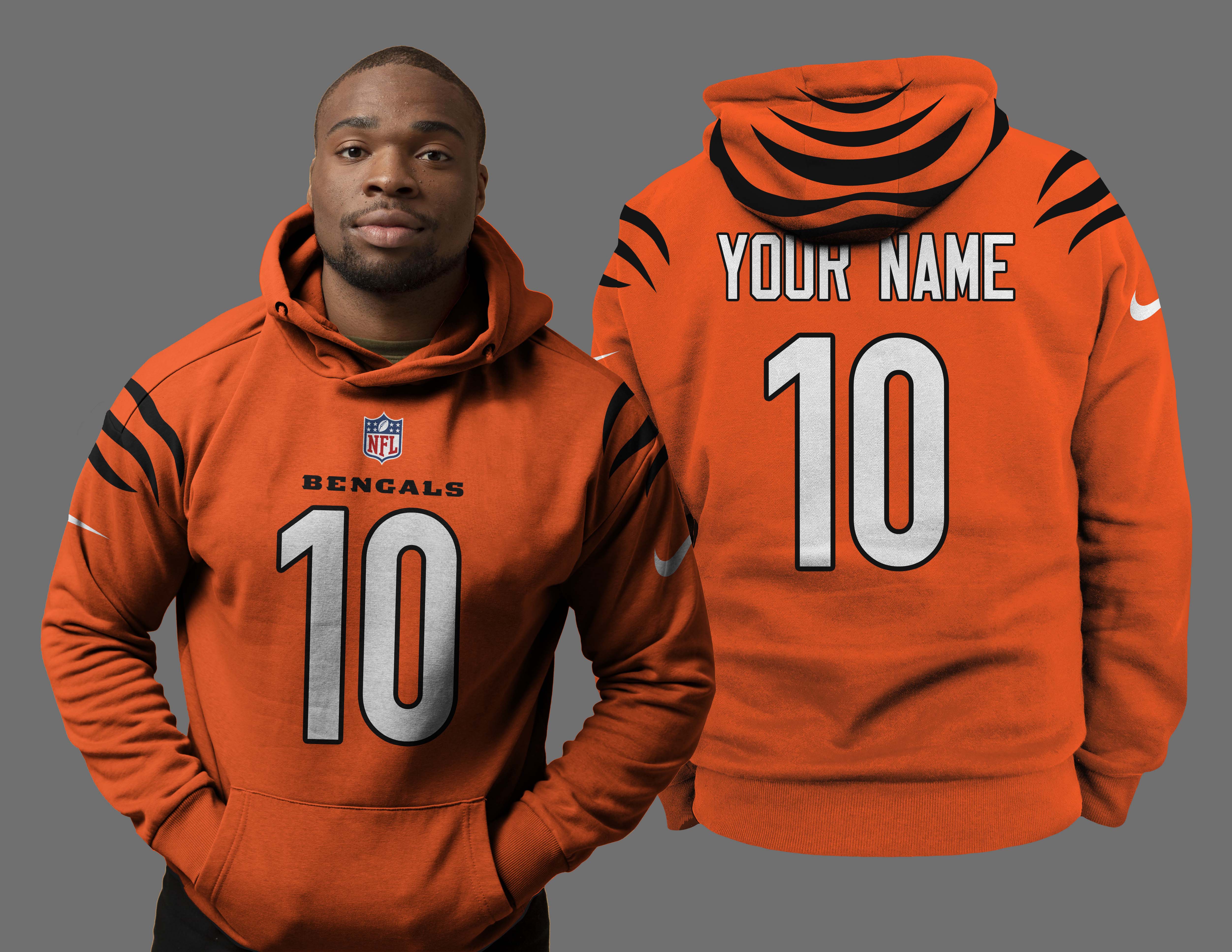 Cincinnati Bengals Orange NFL Teams Hoodie PT48093