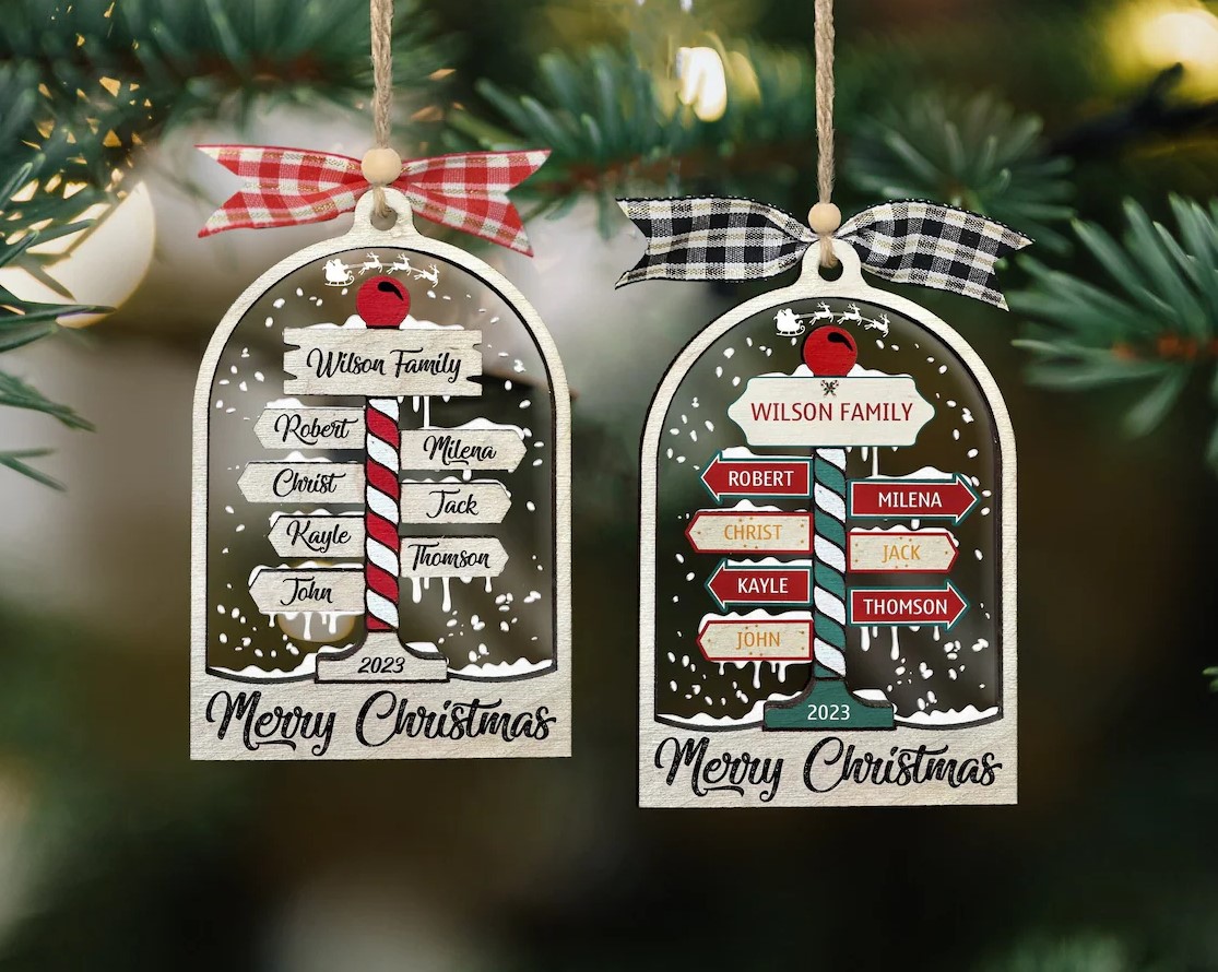 ChippicoToys | Family Christmas Ornament, Personalized Family and Pet Ornament, Personalized Christmas Ornament, Christmas 2023 CF23