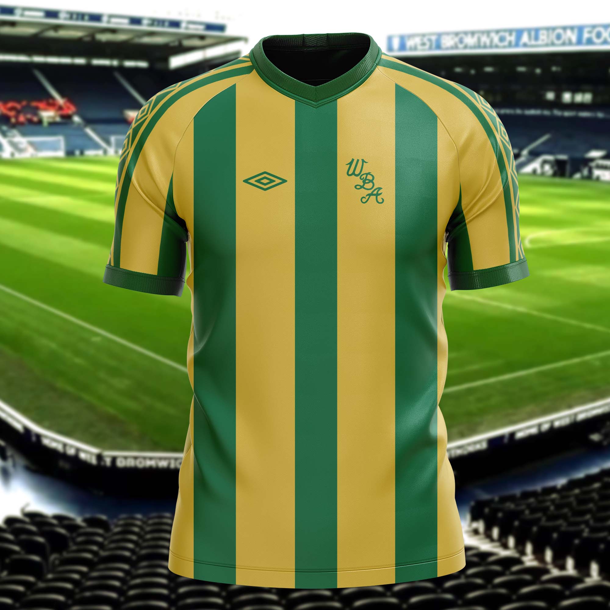 West Bromwich Albion 1977-78 Away Kit Retro Shirt PT54303