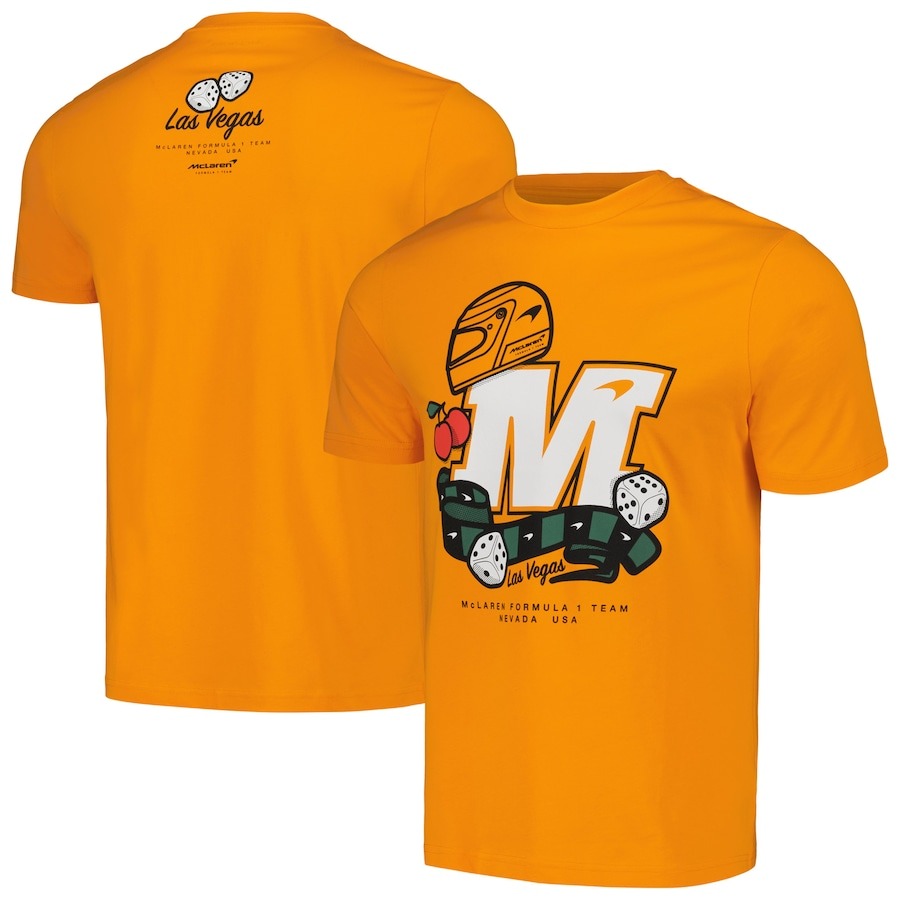 McLaren F1 Team Castore Unisex 2023 Las Vegas Grand Prix T-Shirt - Orange PT54543