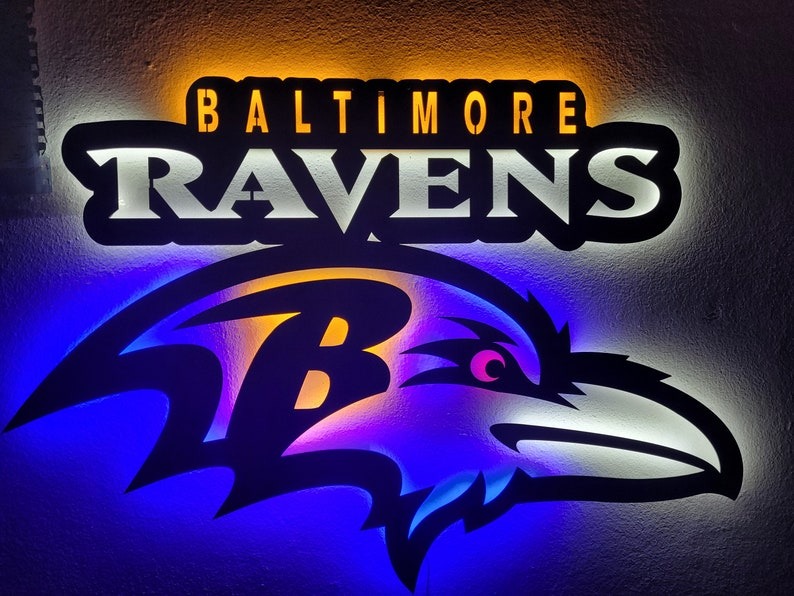 Baltimore Ravens Wall Decor Metal Led Sign PT54677