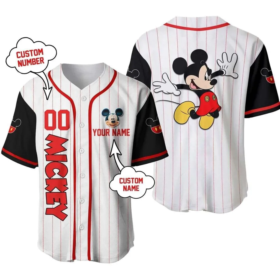 Custom Mickey Mouse Baseball Jersey